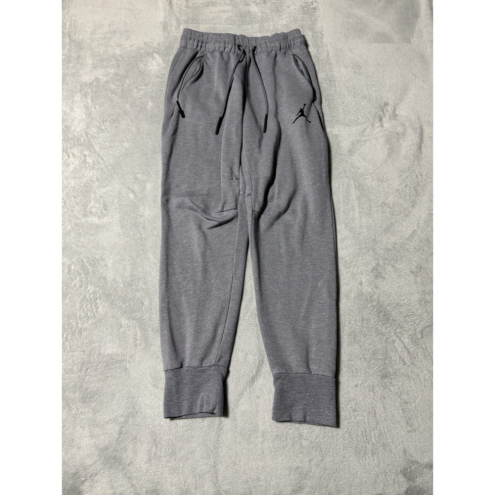 Nike Jordan Joggers Mens Medium Icon Fleece Cuffed Sweatpants 809472 Gray